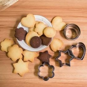 12 Set Kids' Fruit Vegetables Slicing Stainless Steel Cute Biscuit Mould Cookie Cutter Set Kitchen Cooking Tools