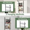 Over the Door Pantry Organizer Rack with Adjustable Door Hook and 6 Basket