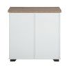 Woven Paths 32 Sliding Slat Door Accent Cabinet, ding Single Slat Door Storage Console