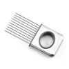 Stainless Steel Onion Holder Slicer Onion Needle for Slicing Tomato Lemon Meat Onion Holder Slicer Tools Cutter Meat Tenderizer Kitchen Gadget Tool