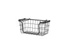 Oceanstar Stackable Metal Wire Storage Basket Set for Pantry, Countertop, Kitchen or Bathroom â€“ Black, Set of 3