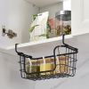 Oceanstar Stackable Metal Wire Storage Basket Set for Pantry, Countertop, Kitchen or Bathroom â€“ Black, Set of 3