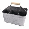 Galvanized Metal Sturdy Carry All Serveware; Gray