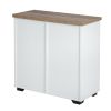 Woven Paths 32 Sliding Slat Door Accent Cabinet, ding Single Slat Door Storage Console