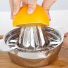 Portable Lemon Orange Manual Fruit Juicer 304 Stainless Steel Kitchen Accessories Tools Citrus Raw Hand Pressed Juice Maker