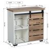 Woven Paths 32 Sliding Slat Door Accent Cabinet, ding Single Slat Door Storage Console