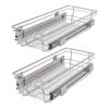 Pull-Out Wire Baskets 2 pcs Silver 11.8