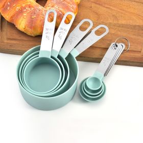 4Pcs/5pcs/10pcs Multi Purpose Spoons/Cup Measuring Tools PP Baking Accessories Stainless Steel/Plastic Handle Kitchen Gadgets (Color: 10pcs gray)