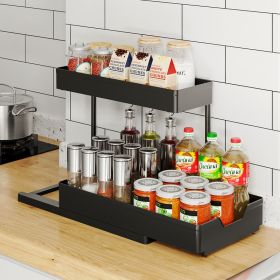 Pull type condiment storage rack; bedroom; living room; table top; storage and arrangement rack; simple kitchen; multi-functional drain rack (Number of layers (specification): Multifunctional storage rack)