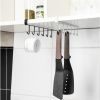 Hooks Under Cabinet Storage Rack Drilling Free Multi-Functional Coffee Cups Holder