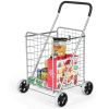 Portable Folding Shopping Cart Utility for Grocery Laundry