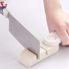 Knife Sharpener Portable Double Mini Grindstone Rotatable Handle Sharpening Cutter Home Kitchen Gadget Tool