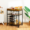 Kitchen And Living Room 3-Tier Food Stand Storage Shelf