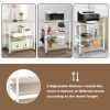 Kitchen Helper Oven Storage Cart 3-Tier Kitchen Baker's Rack With Hooks