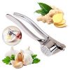 Garlic Press Crusher Mincer Kitchen Stainless Steel Garlic Smasher Squeezer Manual Press Grinding Tool Kitchen Accessories